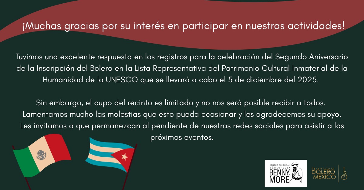 Invitación Instituto Bolero México